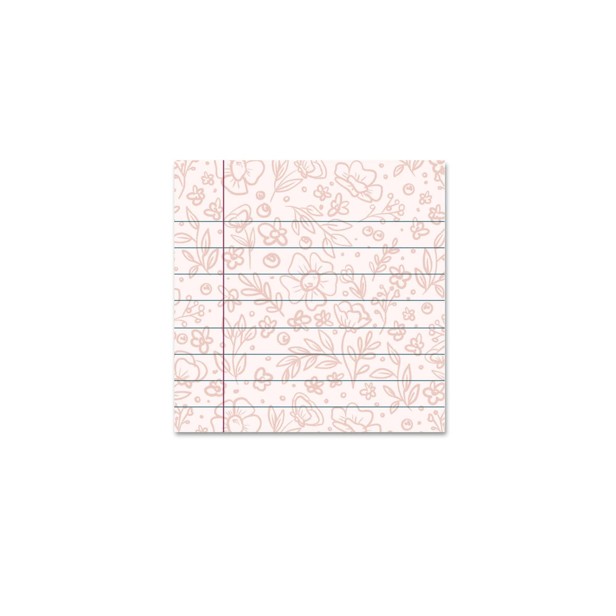 Pink Floral Sticky Notes