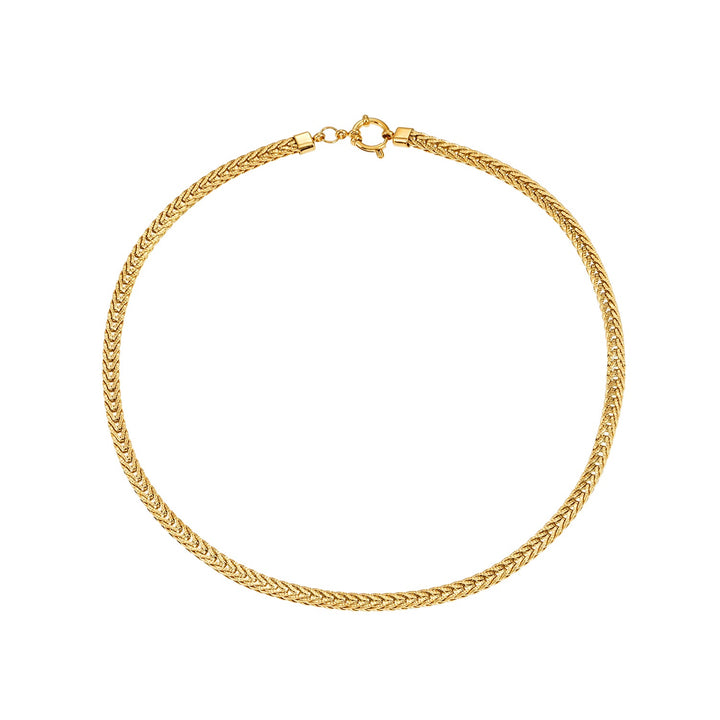 ALICE Gold: Chunky Link Chain Necklace with Ring Fastener Pendant