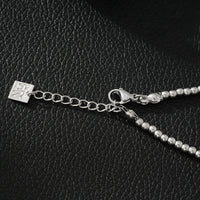 Style ANNABETH: Twin-Bead Fusion White Gold (Silver Toned) Chain Bracelet