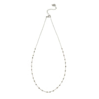 AUREOLE Silver (White Gold): Essential Daily Chain with Delicate Square Beads