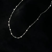 AUREOLE Silver (White Gold): Essential Daily Chain with Delicate Square Beads