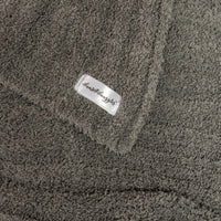 Charcoal Ribbed Extended Throw