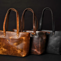 Classic Brown Leather Tote Bag