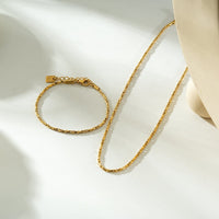 KANAI Gold: Modern Intricate Textured Twist Chain Bracelet