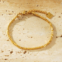 AMANI Gold: Geometric-Inspired Square Bead Bracelet