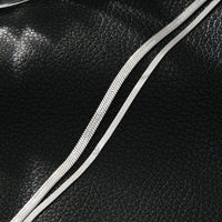 INESE Silver (White Gold): Snake-Skin Textured 2-Layer Bracelet