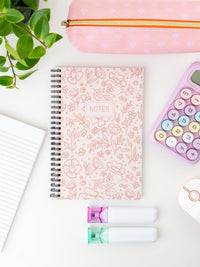 Pink Floral Notebook
