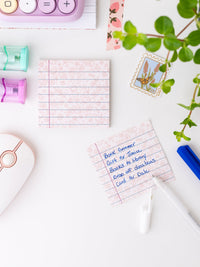 Pink Floral Sticky Notes