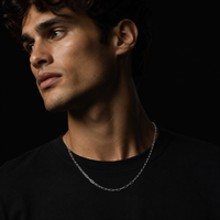 PENINA Silver: Dailywear Essential Mini Paper-Clip Chain Necklace (Men & Women)
