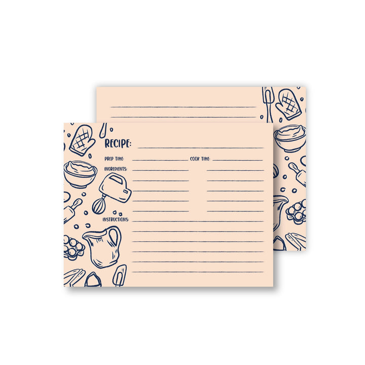 Tan Baking Recipe Cards