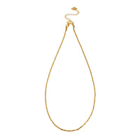 SKAGWAY: Minimalist Twisted Textures Chain Necklace in Gold
