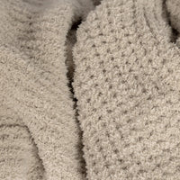 Greige Waffle Extended Throw