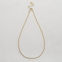 ULYANA: Rope Chain Gold Necklace - 28 Inches