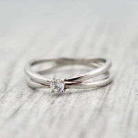 Bague Croisée en argent sterling