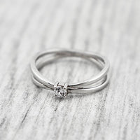 Bague Croisée en argent sterling