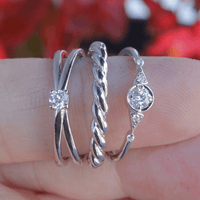 Bague Croisée en argent sterling
