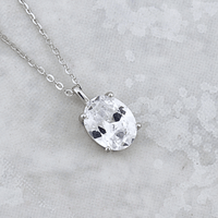 Collier Oval en argent sterling