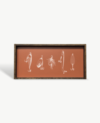 Fishing Lures Wood Sign - Vintage Cottage Wall Art