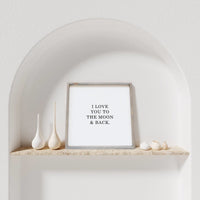 I Love You to the Moon & Back Wood Sign – Nursery Wall Art