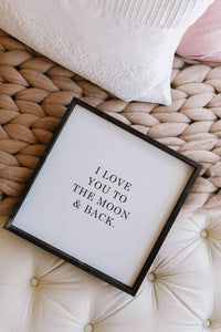I Love You to the Moon & Back Wood Sign – Nursery Wall Art