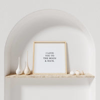 I Love You to the Moon & Back Wood Sign – Nursery Wall Art