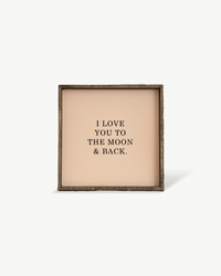 I Love You to the Moon & Back Wood Sign – Nursery Wall Art