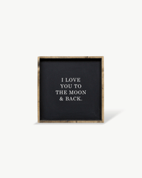 I Love You to the Moon & Back Wood Sign – Nursery Wall Art