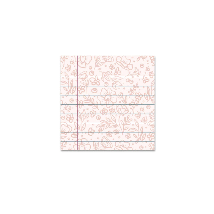 Pink Floral Sticky Notes