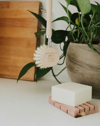 Solid Dish Soap Bar | Bergamot + Lime