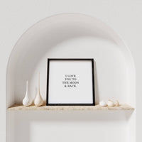 I Love You to the Moon & Back Wood Sign – Nursery Wall Art